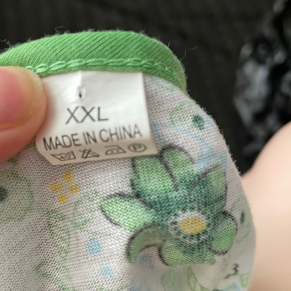 Green floral house dress size XXL - Picture 2 of 4